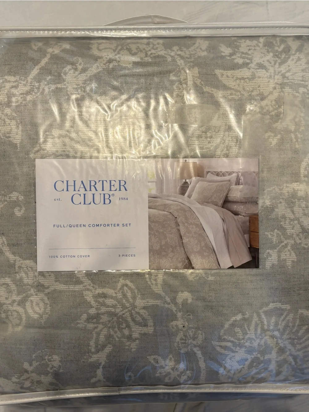 Charter Club - Jacobean Chenille 3pc. Comforter Set - Full/Queen